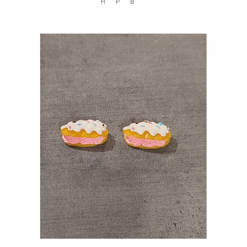 Lot de 2 breloques résine pâtisserie