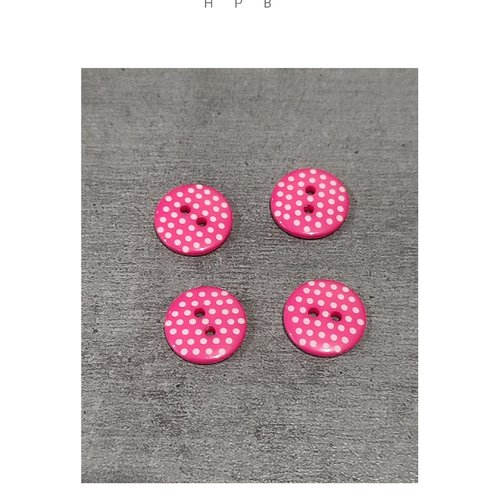 Lot de 4 boutons acryliques ronds