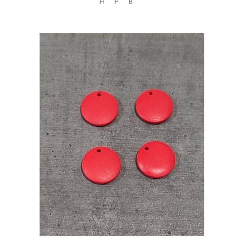 Lot de 4 breloques en bois