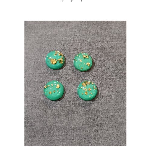 Lot de 4 cabochons ronds acryliques