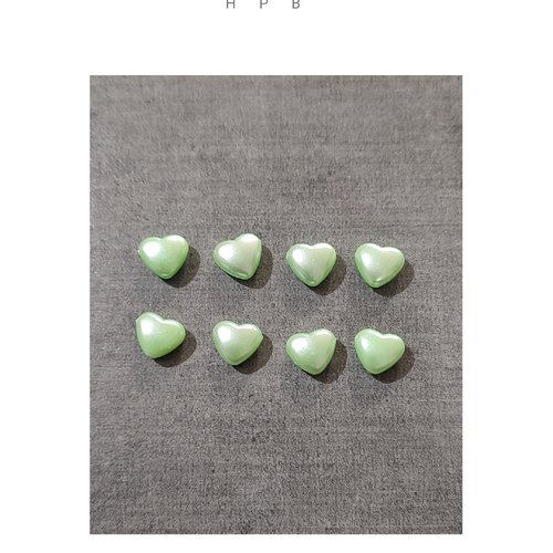 Lot de 8 perles coeurs