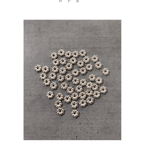 Lot de 50 perles intercalaires acryliques