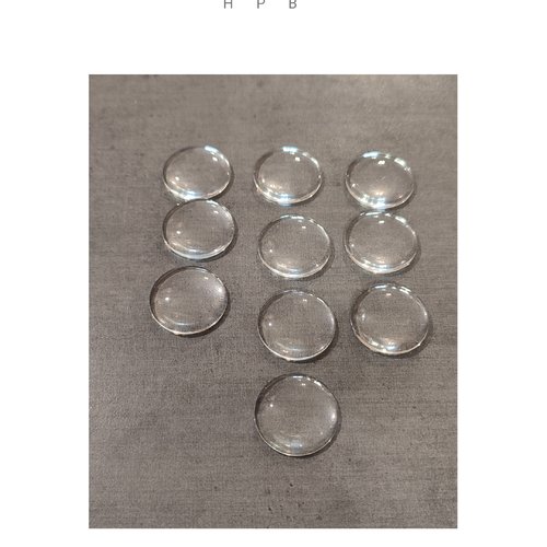 Lot de 10 cabochons dôme en verre