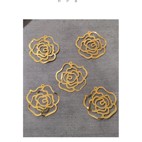 Lot de 5 estampes en métal doré