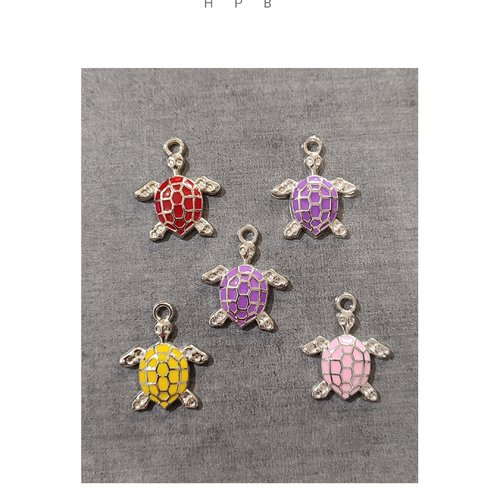 Assortiment de breloques acrylique tortues