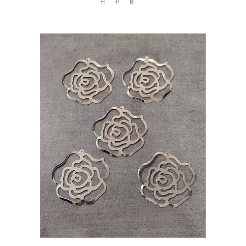 Lot de 5 estampes en métal argenté