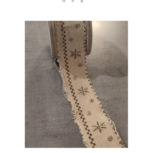 1 mètre de ruban lin 20 mm