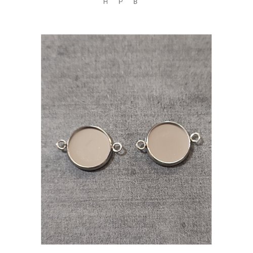 Lot de 2 connecteurs supports de cabochons