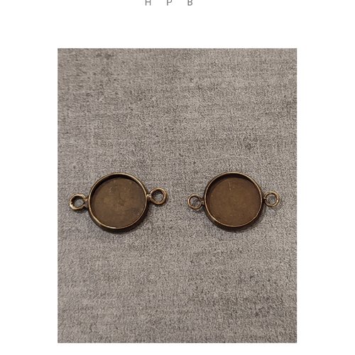 Lot de 2 connecteurs supports de cabochons