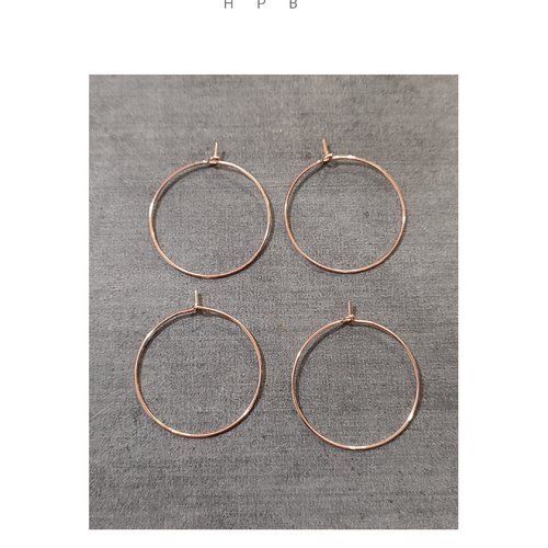 Lot de 2 paires de supports créoles 30 mm
