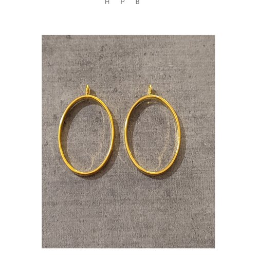 Lot de 2 pendentifs cadres ovale