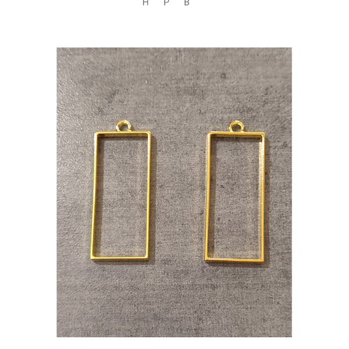 Lot de 2 pendentifs cadres rectangle