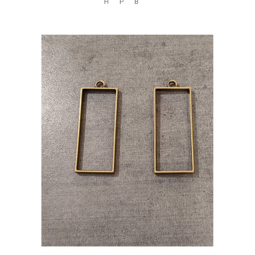 Lot de 2 pendentifs cadres rectangle