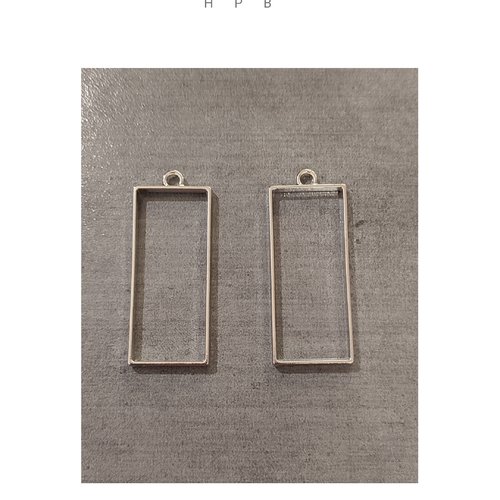 Lot de 2 pendentifs cadres rectangle