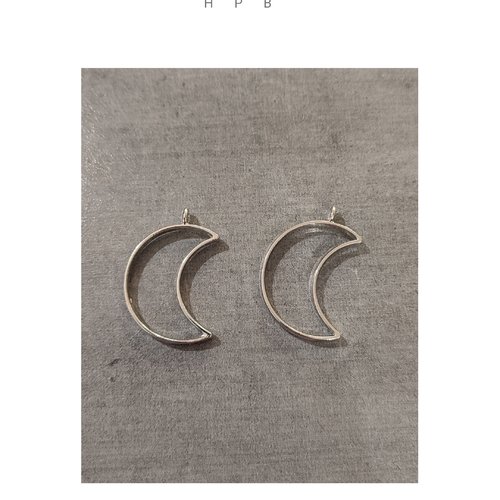 Lot de 2 pendentifs cadres lunes
