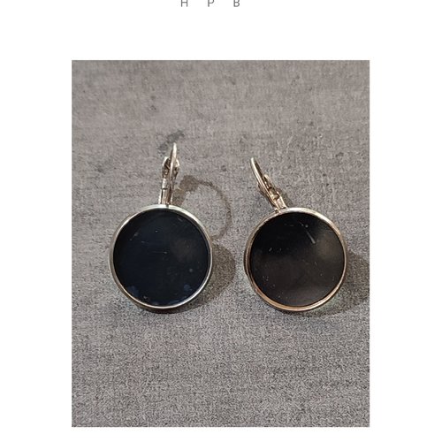 Lot de 2 supports de cabochon 18 mm pour boucles d'oreilles