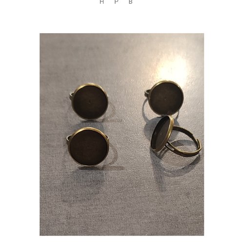 Lot de 4 supports de bague en métal bronze