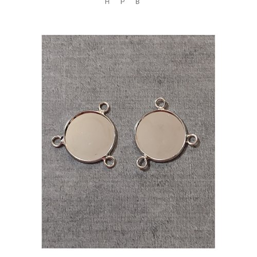 Lot de 2 connecteurs supports de cabochons