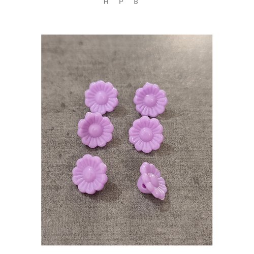 Lot de 6 perles acryliques fleurs