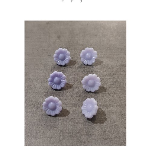 Lot de 6 perles acryliques fleurs