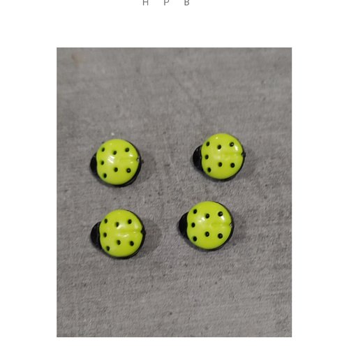 Lot de 4 boutons à anneaux en forme de coccinelle