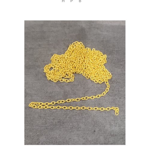 Destockage : 1 m 50 de chainette jaune en métal