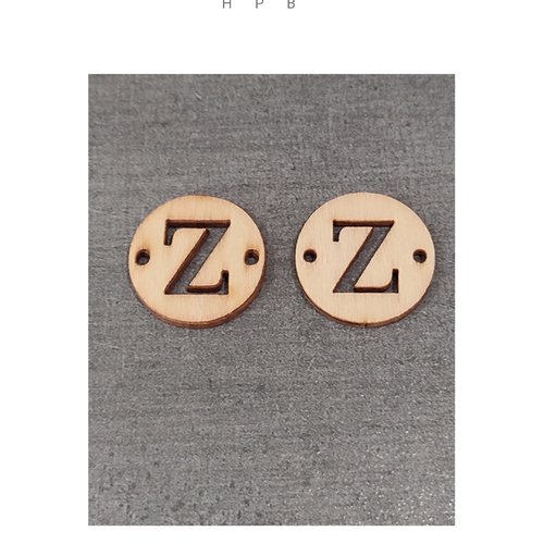 Lot de 2 connecteurs en bois lettre "z"
