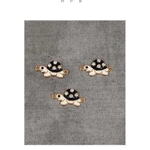 Lot de 3 breloques ou connecteurs tortue