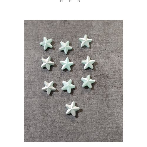Lot de 10 perles étoiles