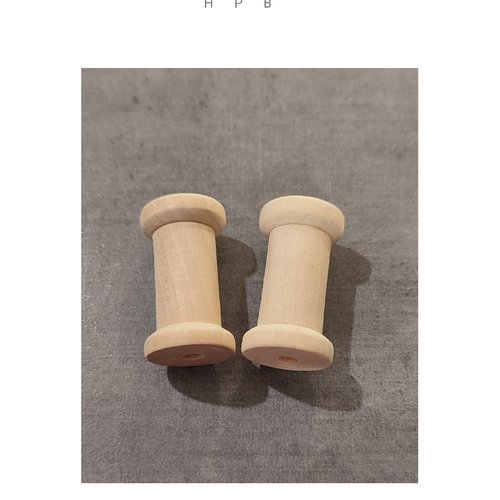 Lot de 2 bobines en bois