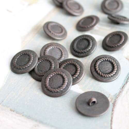 15 boutons en métal bronze vintage à queue pour vos projets de couture, 1603