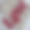 Perles coeur en verre rouge 6 mm, par 10, 2047