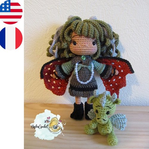 Patron tutoriel de la poupée au crochet "dragon fairy"