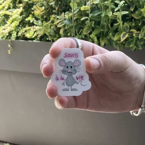 Sticker "souris à la vie"