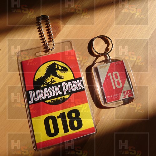 Kit badge + porte-clés jeep 018 jurassic park