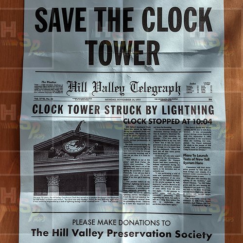 Flyer save the clock jennifer retour vers le futur