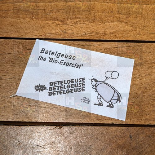 Carte de visite beetlejuice