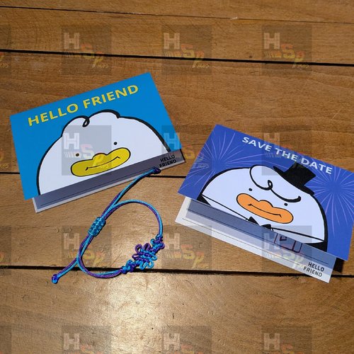 Cartes d’invitation jinu & rumi avec bracelet porte-bonheur – kpop demon hunters