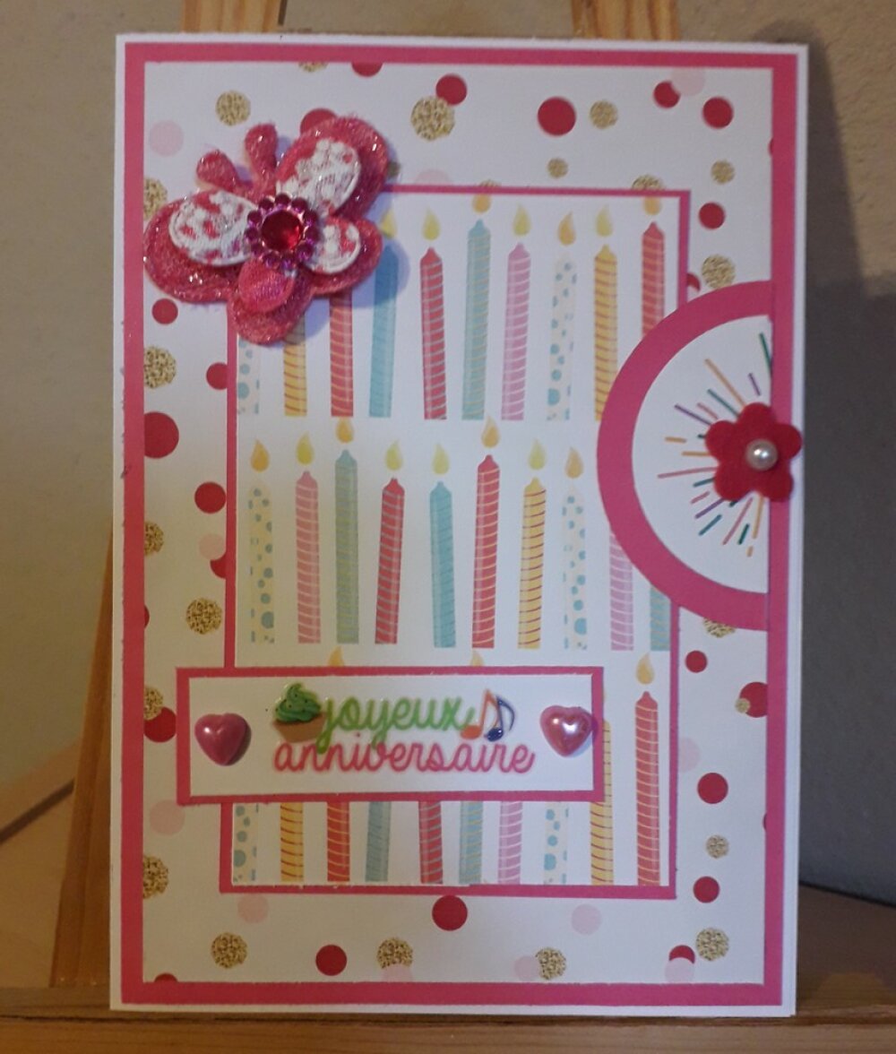 Carte Anniversaire Pour Une Petite Fille Girly Et Punchy Un Grand Marche