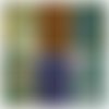 Tissu indien à la coupe 110cm de largeur coton inde imprimé main block print coton fleurs bleu moutarde turquoise rose vert multicolore
