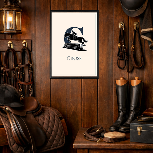 Poster numérique " alphabet - cross "