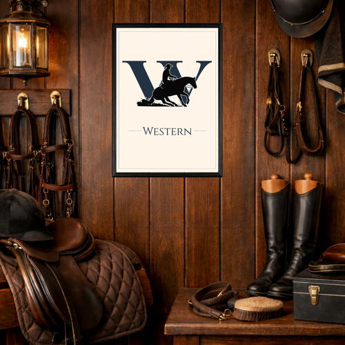 Poster numérique " alphabet - western "