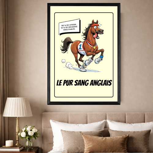 Poster numérique " cheval de race - le pur sang anglais "