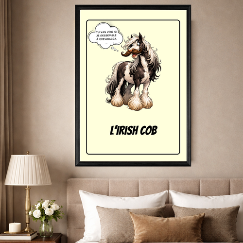 Poster numérique " cheval de race - l'irish cob "