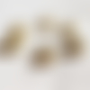 Perles toupies métal doré style ethnique striées 5 x 8 mm x12