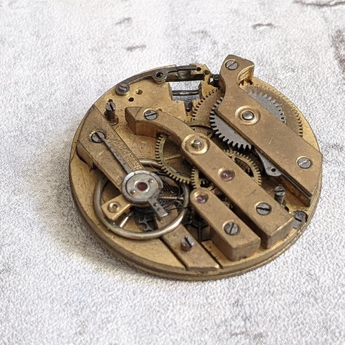 Mouvement de montre ancien 1930 laiton acier 37 mm x1