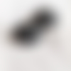 Cabochons ronds onyx noir ou agate teintée 12 mm x2