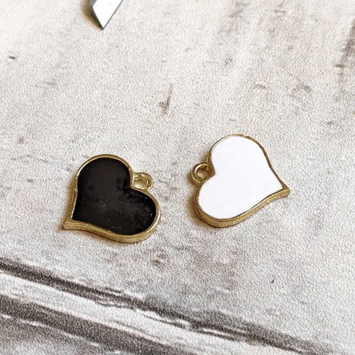 Bracelet à breloques perles en pierre naturelle blanche pin noir | Ma