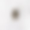 Pendentif ovale résine steampunk engrenages transparent argenté 25x18mm x1 unique