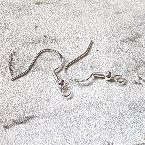 Crochets pour boucles d'oreilles en argent 925 x20 (10paires)